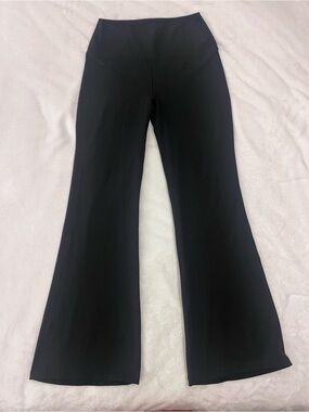 Women’s Black Flared Ribbed Leggings